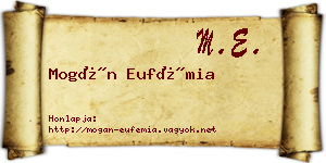 Mogán Eufémia névjegykártya